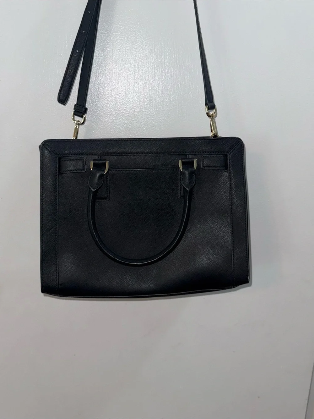 Michael Kors Jet Set Tote – Black Saffiano-Style – Gold Hardware